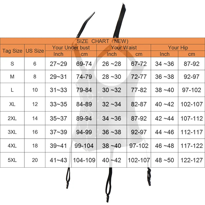 Underbust Corset Sexy Women's Underwear Waist Trainer Slimming Body Shaper Women Steampunk Lace-up Corset Plus Size Corset Top