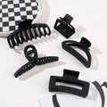 5 Pcs Big Matte Hair Claw Clips Set for Women Girls Mixed Colors Shapes Thin Thick Curly Hair Strong Hold Jaw Clips Banana Clips