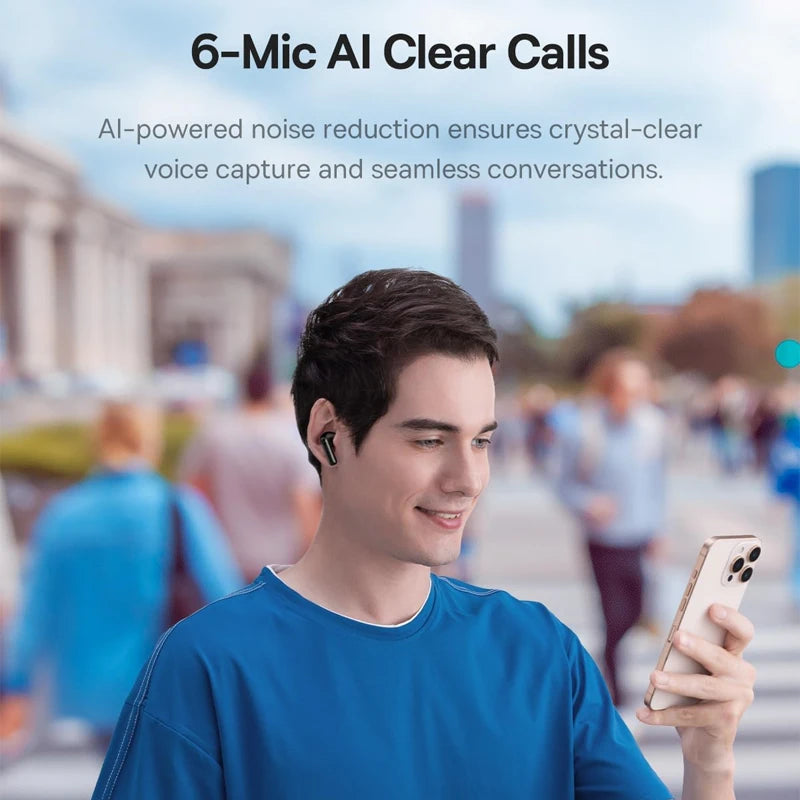 Baseus Bass BP1 Pro Earphones TWS Wireless Bluetooth 6.0 Earbuds Adaptive Active Noise Cancelling Headphopnes LDAC Hi-Res Sound