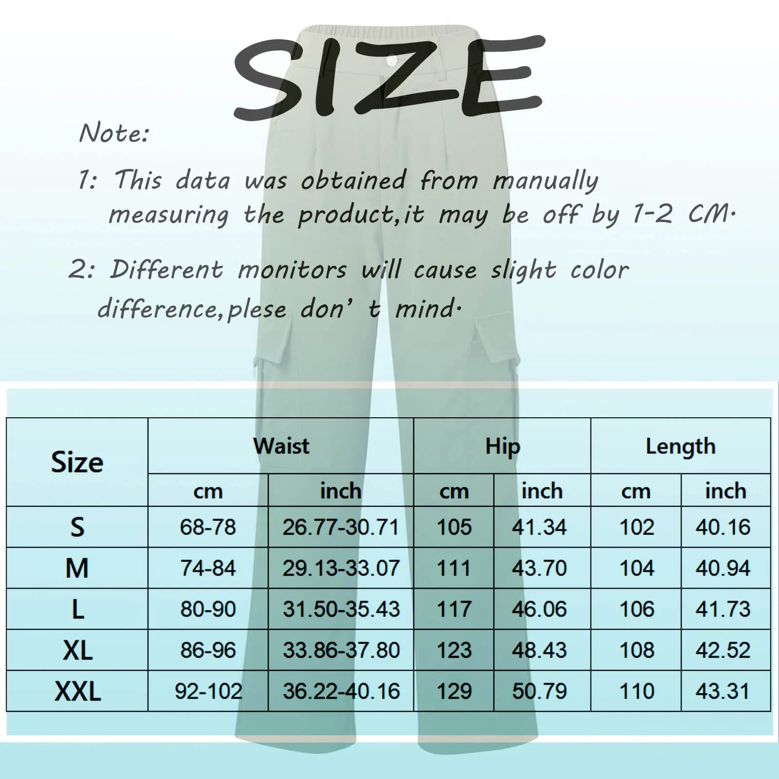 Women Cargo Pants With Pockets Stretch High Waisted Casual Sweatpants Straight Wide Leg Long Pants Sporty Jogger Trouser