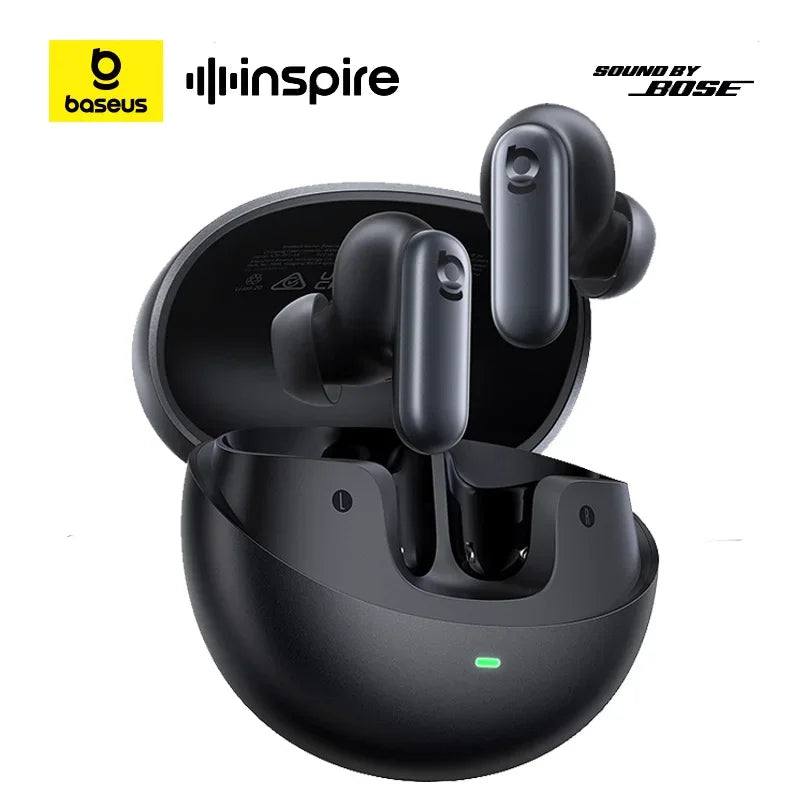 Baseus Inspire XP1 -50dB Adaptive ANC Wireless Earbuds Bluetooth 6.1 Dolby Audio 6 Mic ENC Wireless Earphones Bud Sound by Bose