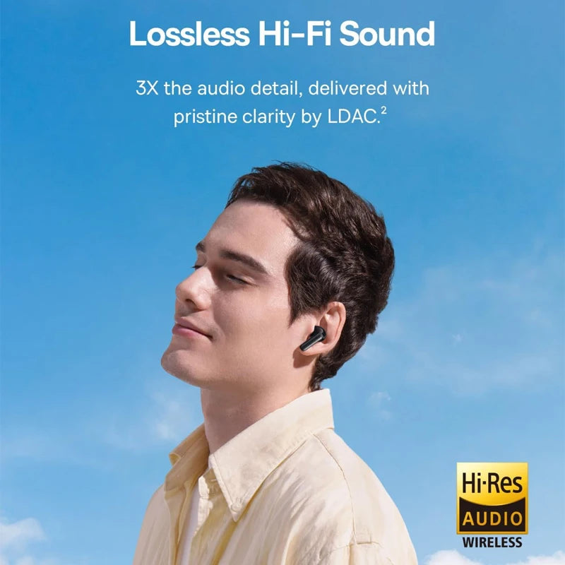 Baseus Bass BP1 Pro Earphones TWS Wireless Bluetooth 6.0 Earbuds Adaptive Active Noise Cancelling Headphopnes LDAC Hi-Res Sound