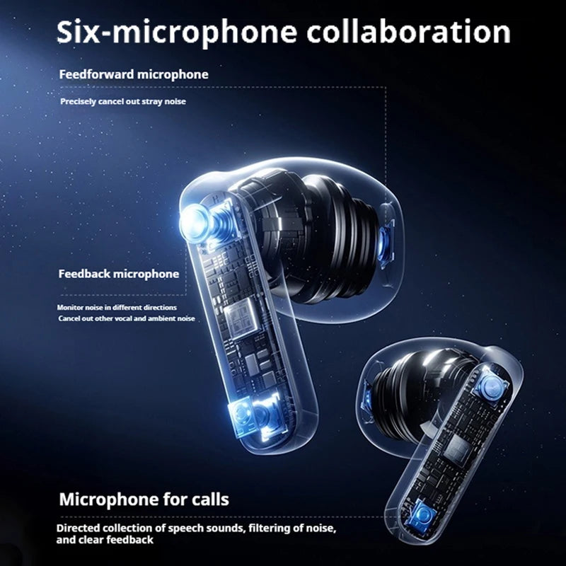 Baseus BS1 NC Earphones TWS Wireless Bluetooth 6.0 Headophones Active Noise Reduction Earbuds LDAC IP55 60ms Low Latency Headset
