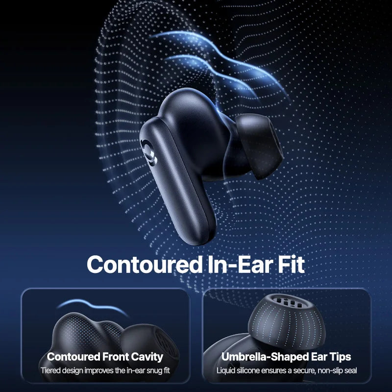 Baseus Inspire XP1 -50dB Adaptive ANC Wireless Earbuds Bluetooth 6.1 Dolby Audio 6 Mic ENC Wireless Earphones Bud Sound by Bose
