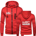 2024 World Rally Championship WRC Printed Men's Sportswear Fashion Zipper Hoodie Solid Men Sportswear Casual Warm Sportswear