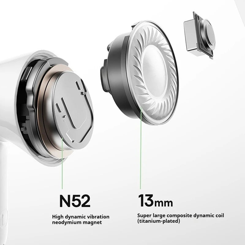 Baseus BS1 NC Earphones TWS Wireless Bluetooth 6.0 Headophones Active Noise Reduction Earbuds LDAC IP55 60ms Low Latency Headset