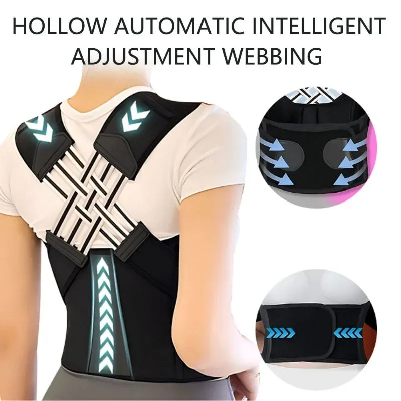 Back Support Hunchback Correction Belt Posture Corrector Comfortable Adjustable Unisex Spine Shoulder Lumbar Posture Correction