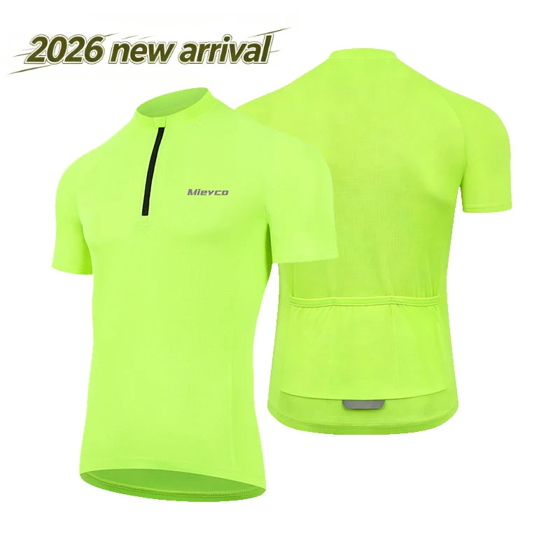 Men's Summer Cycling Sportswear, Short-Sleeved, Top-Quality Mountain Road Cycling Breathable Sportswear, Quick-Drying Sportswear